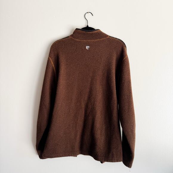 Kuhl Brown Alfpaca Fleece Full Zip Jacket Size Large Gorp Core Outdoor Zip Up - Picture 6 of 7